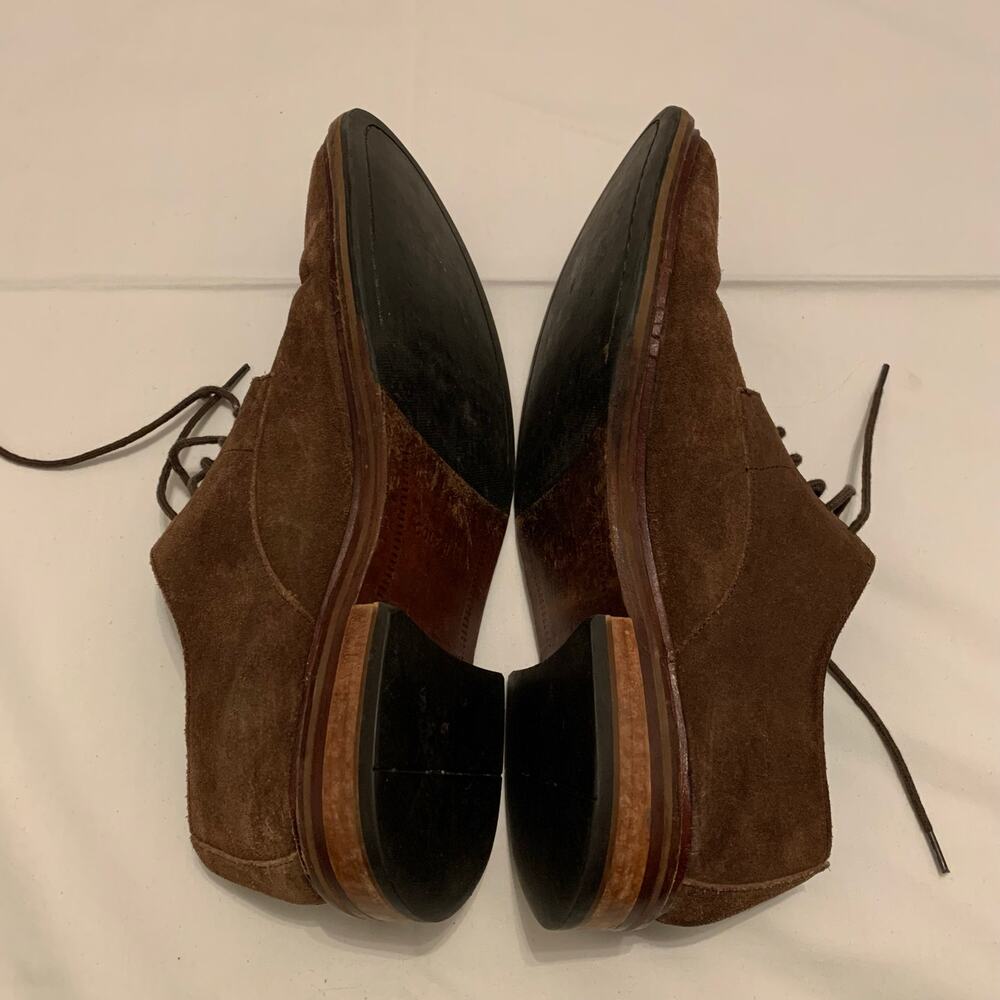 Cole Haan Suede Leather Derby Shoes Oxford Brown lace up Men Sz 10 - Picture 6 of 10